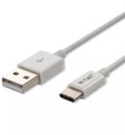 V-TAC Cablu USB Type C 1m 2.4A alb SILVER EDITON V-TAC SKU-8486 (SKU-8486)