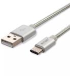 V-TAC Cablu USB TYPE C 1m argintiu 2.4A PLATINUM EDITION V-Tac SKU-8492 (SKU-8492)