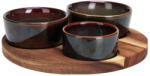 Excellent Houseware Set servire tapas Excellent Houseware, bambus ceramica, 20x1.2 cm, maro (KO-278000710M) Serviciu de masa