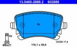 ATE 13.0460-2888.2 Set placute frana, frana disc