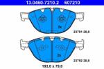ATE 13.0460-7210.2 Set placute frana, frana disc