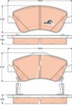 TRW GDB3481 Set placute frana, frana disc
