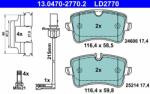 ATE 13.0470-2770.2 Set placute frana, frana disc