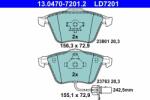 ATE 13.0470-7201.2 Set placute frana, frana disc