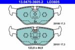 ATE 13.0470-3605.2 Set placute frana, frana disc