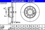 ATE 24.0312-0148.1 Disc frana