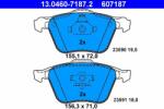 ATE 13.0460-7187.2 Set placute frana, frana disc