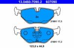ATE 13.0460-7090.2 Set placute frana, frana disc