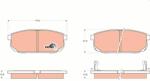TRW GDB3344 Set placute frana, frana disc