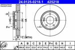 ATE 24.0125-0218.1 Disc frana
