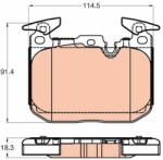 TRW GDB2031 Set placute frana, frana disc