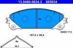 ATE 13.0460-5634.2 Set placute frana, frana disc
