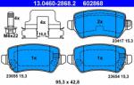 ATE 13.0460-2868.2 Set placute frana, frana disc