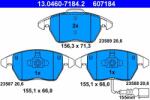 ATE 13.0460-7184.2 Set placute frana, frana disc