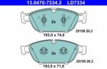ATE 13.0470-7334.2 Set placute frana, frana disc