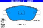 ATE 13.0460-3811.2 Set placute frana, frana disc
