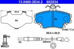 ATE 13.0460-2834.2 Set placute frana, frana disc