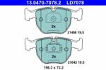 ATE 13.0470-7078.2 Set placute frana, frana disc