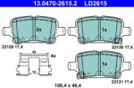 ATE 13.0470-2615.2 Set placute frana, frana disc