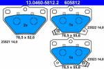 ATE 13.0460-5812.2 Set placute frana, frana disc