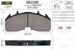 VALEO 882286 Set placute frana, frana disc
