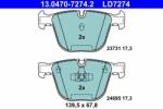 ATE 13.0470-7274.2 Set placute frana, frana disc
