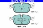 ATE 13.0470-7338.2 Set placute frana, frana disc