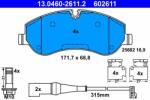 ATE 13.0460-2611.2 Set placute frana, frana disc
