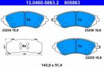 ATE 13.0460-5863.2 Set placute frana, frana disc