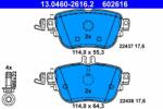 ATE 13.0460-2616.2 Set placute frana, frana disc