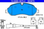 ATE 13.0460-3875.2 Set placute frana, frana disc