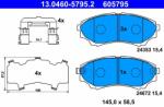 ATE 13.0460-5795.2 Set placute frana, frana disc