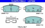 ATE 13.0470-7264.2 Set placute frana, frana disc