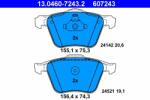 ATE 13.0460-7243.2 Set placute frana, frana disc