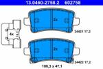 ATE 13.0460-2758.2 Set placute frana, frana disc