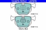 ATE 13.0470-7079.2 Set placute frana, frana disc