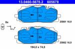ATE 13.0460-5678.2 Set placute frana, frana disc