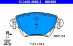 ATE 13.0460-3988.2 Set placute frana, frana disc