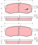 TRW GDB3110 Set placute frana, frana disc