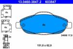 ATE 13.0460-3847.2 Set placute frana, frana disc