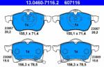 ATE 13.0460-7116.2 Set placute frana, frana disc