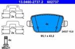 ATE 13.0460-2737.2 Set placute frana, frana disc
