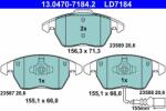 ATE 13.0470-7184.2 Set placute frana, frana disc