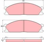 TRW GDB1017 Set placute frana, frana disc