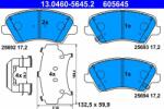 ATE 13.0460-5645.2 Set placute frana, frana disc