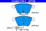 ATE 13.0460-7166.2 Set placute frana, frana disc