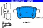 ATE 13.0460-2744.2 Set placute frana, frana disc