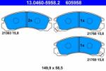 ATE 13.0460-5958.2 Set placute frana, frana disc