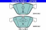 ATE 13.0470-7238.2 Set placute frana, frana disc