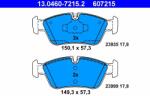ATE 13.0460-7215.2 Set placute frana, frana disc